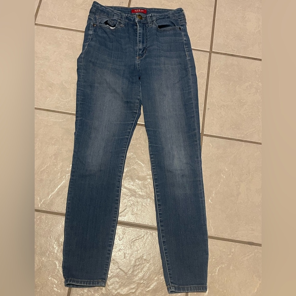 VTG Guess‎ Dark Blue Denim Straight Leg Jeans Size 26